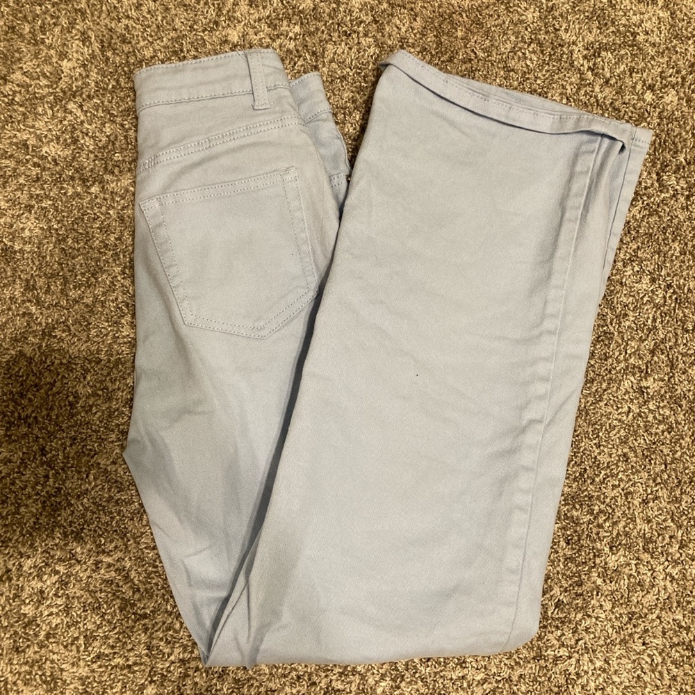 H&M super high rise super flare baby blue Jeans